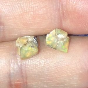Handmade Fire Opal Earrings